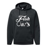 Funny Fishing Performance Fleece Hoodie