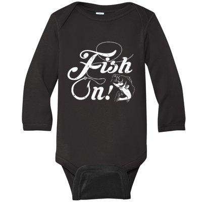 Funny Fishing Baby Long Sleeve Bodysuit