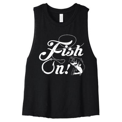 Funny Fishing Women's Racerback Cropped Tank