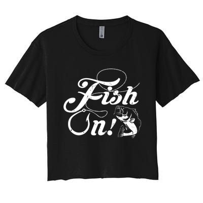 Funny Fishing Women's Crop Top Tee