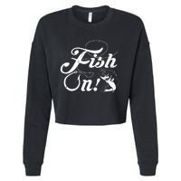 Funny Fishing Cropped Pullover Crew