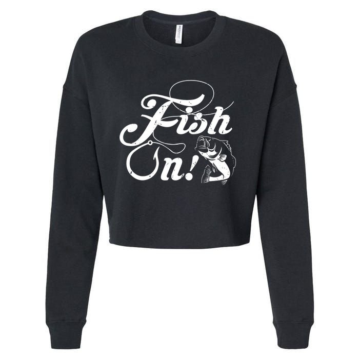 Funny Fishing Cropped Pullover Crew