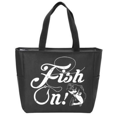 Funny Fishing Zip Tote Bag