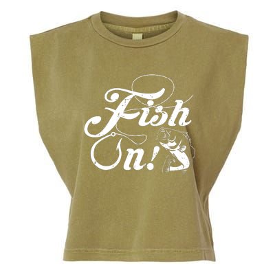 Funny Fishing Garment-Dyed Women's Muscle Tee