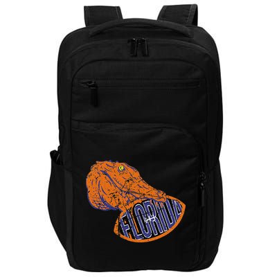 Florida FL Football Fans Gator State Vintage Distressed Impact Tech Backpack