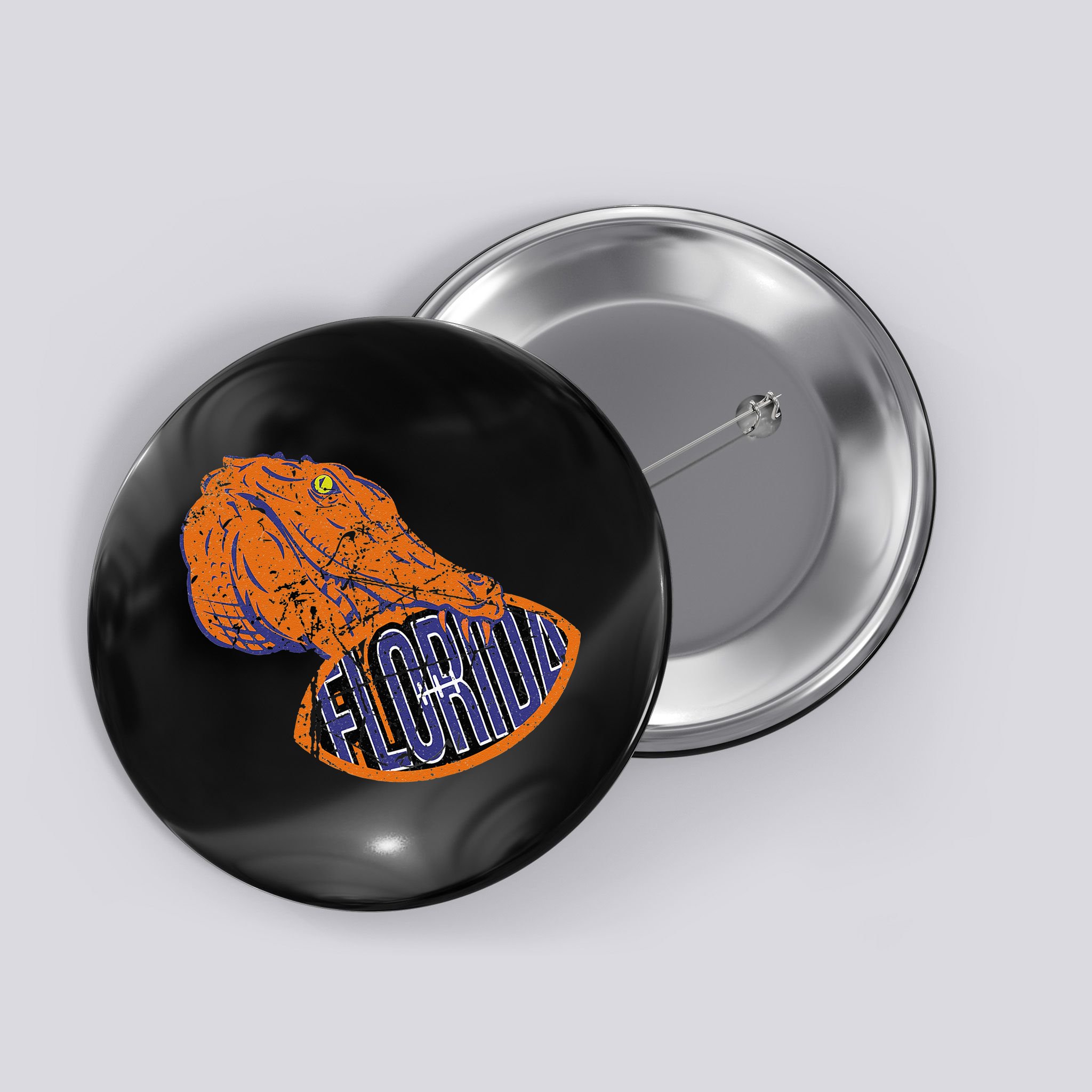 Florida FL Football Fans Gator State Vintage Distressed Button