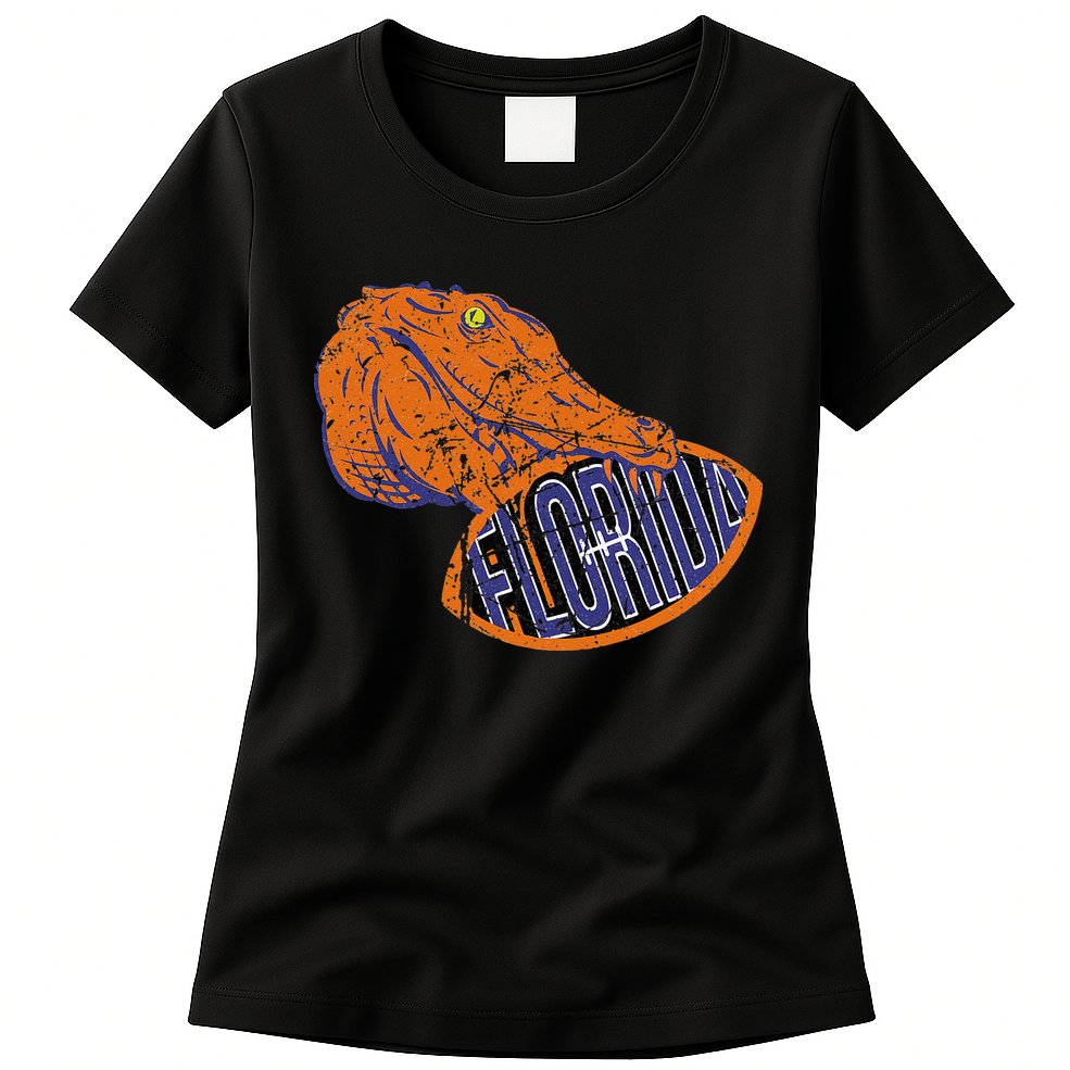 Florida FL Football Fans Gator State Vintage Distressed Womens T-Shirt