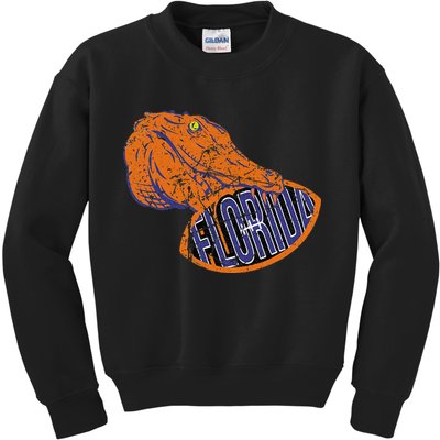 Florida FL Football Fans Gator State Vintage Distressed Kids Sweatshirt