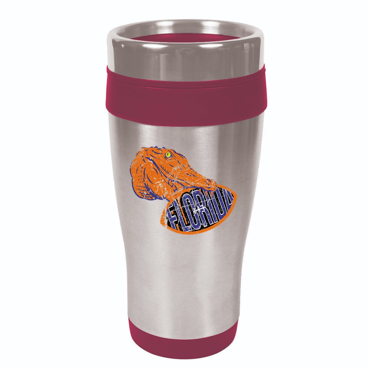 Florida FL Football Fans Gator State Vintage Distressed 16oz Travel Tumbler