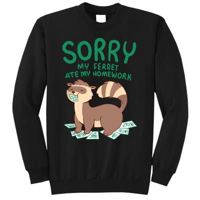 Ferret For Funny Ferret Ate My Homework Tee Pets Sweatshirt