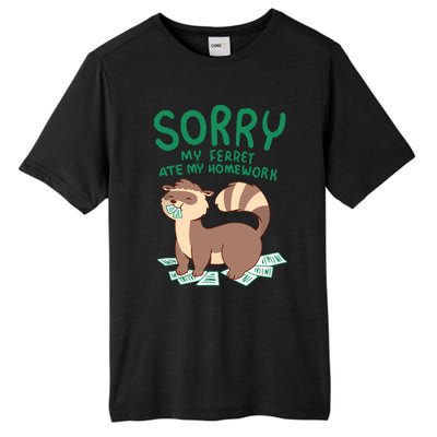 Ferret For Funny Ferret Ate My Homework Tee Pets Tall Fusion ChromaSoft Performance T-Shirt