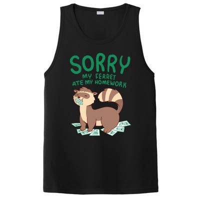 Ferret For Funny Ferret Ate My Homework Tee Pets PosiCharge Competitor Tank