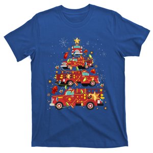 Funny Firefighter Fire Truck Christmas Tree Xmas Meaningful Gift T-Shirt