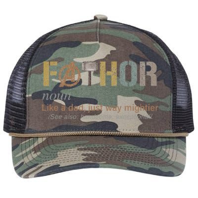 Fathor Funny Fathor Definition Funny Retro Rope Trucker Hat Cap