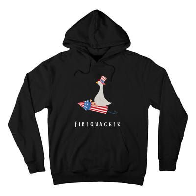 Firequacker Funny Fourth Of July 4th Of July Tall Hoodie