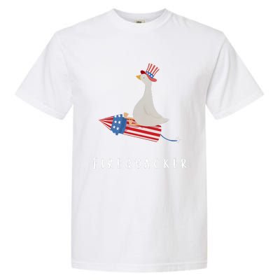 Firequacker Funny Fourth Of July 4th Of July Garment-Dyed Heavyweight T-Shirt