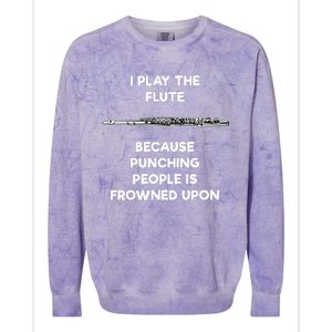 Flute Funny Flute Player Punch Colorblast Crewneck Sweatshirt