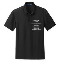 Flute Funny Flute Player Punch Dry Zone Grid Polo