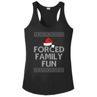 Forced Family Fun Funny Ugly Christmas Holiday Ladies PosiCharge Competitor Racerback Tank