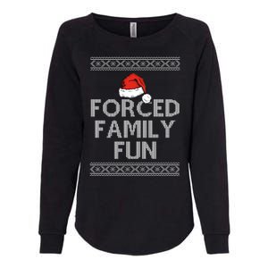 Forced Family Fun Funny Ugly Christmas Holiday Womens California Wash Sweatshirt