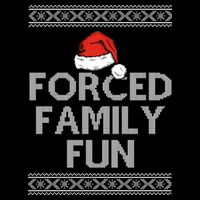 Forced Family Fun Funny Ugly Christmas Holiday Baby Bodysuit