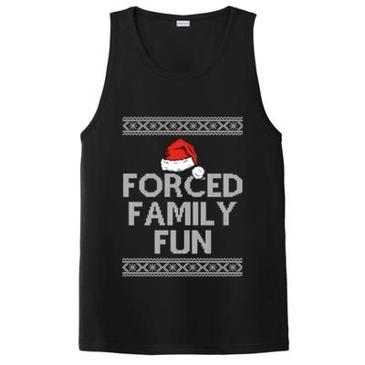 Forced Family Fun Funny Ugly Christmas Holiday PosiCharge Competitor Tank