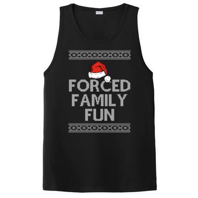 Forced Family Fun Funny Ugly Christmas Holiday PosiCharge Competitor Tank