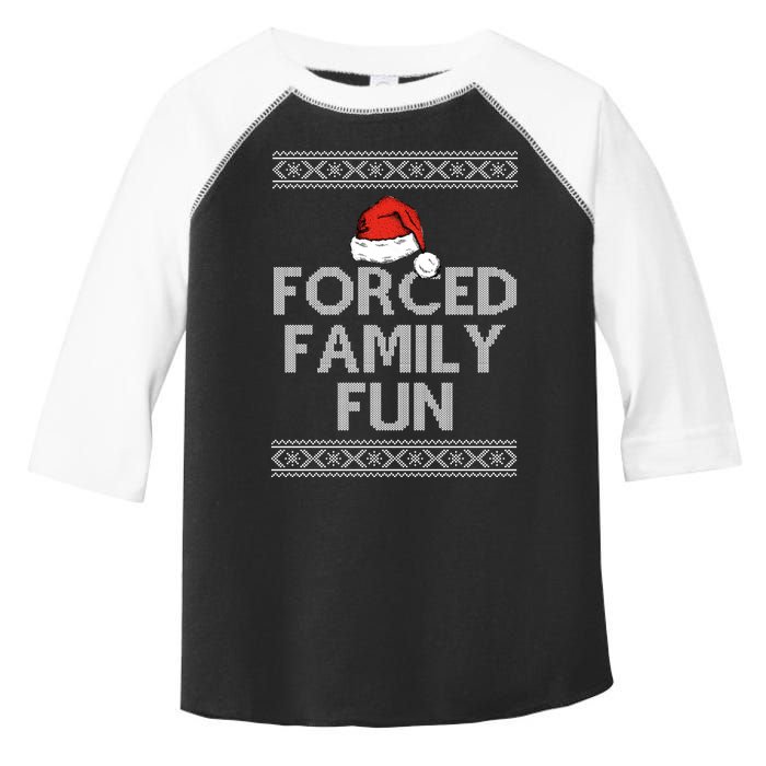 Forced Family Fun Funny Ugly Christmas Holiday Toddler Fine Jersey T-Shirt