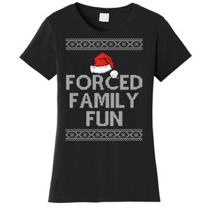 Forced Family Fun Funny Ugly Christmas Holiday Women's T-Shirt