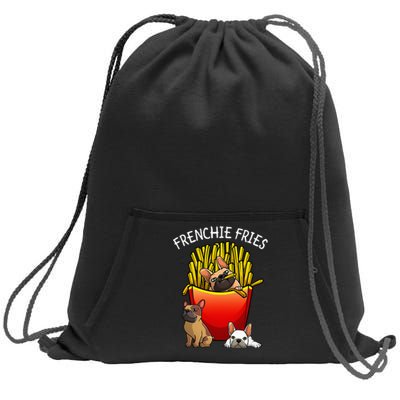 Funny Frenchie Fries French Bulldog Lover Sweatshirt Cinch Pack Bag