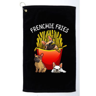 Funny Frenchie Fries French Bulldog Lover Platinum Collection Golf Towel