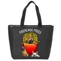 Funny Frenchie Fries French Bulldog Lover Zip Tote Bag