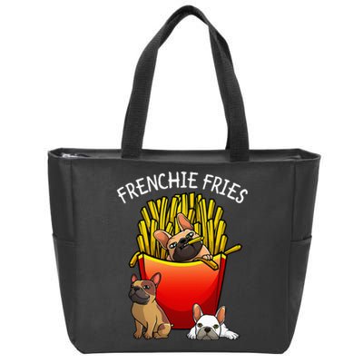 Funny Frenchie Fries French Bulldog Lover Zip Tote Bag