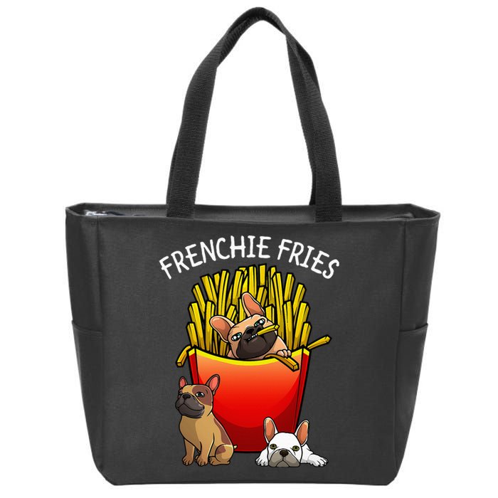 Funny Frenchie Fries French Bulldog Lover Zip Tote Bag