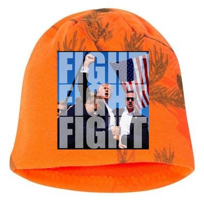 Fight Fight Fight For Donald Trump 2024 Usa Election Voting Kati - Camo Knit Beanie