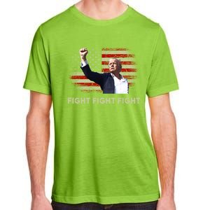 Fight Fight Fight Trump 2024 American Flag Shoot At Rally Cute Gift Adult ChromaSoft Performance T-Shirt