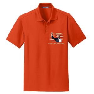 Fight Fight Fight Trump 2024 American Flag Shoot At Rally Cute Gift Dry Zone Grid Polo