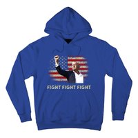 Fight Fight Fight Trump 2024 American Flag Shoot At Rally Cute Gift Hoodie