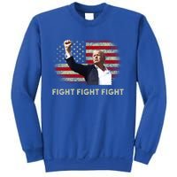 Fight Fight Fight Trump 2024 American Flag Shoot At Rally Cute Gift Sweatshirt