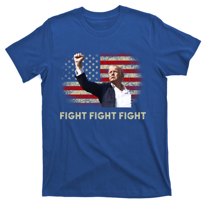 Fight Fight Fight Trump 2024 American Flag Shoot At Rally Cute Gift T-Shirt