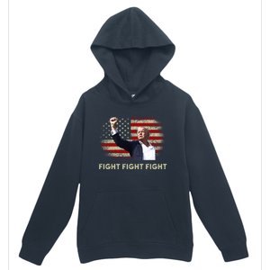 Fight Fight Fight Trump 2024 American Flag Shoot At Rally Cute Gift Urban Pullover Hoodie