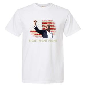 Fight Fight Fight Trump 2024 American Flag Shoot At Rally Cute Gift Garment-Dyed Heavyweight T-Shirt