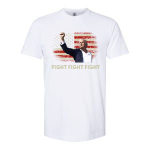 Fight Fight Fight Trump 2024 American Flag Shoot At Rally Cute Gift Softstyle CVC T-Shirt