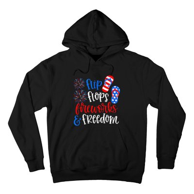 Flip Flops Fireworks And Freedom 4th Of July Us Flag Hoodie