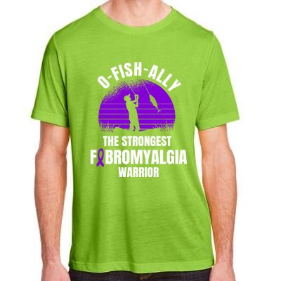 Funny Fishing Fibromyalgia Warrior Fisher Purple Ribbon Gift Adult ChromaSoft Performance T-Shirt