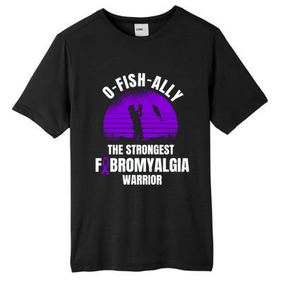 Funny Fishing Fibromyalgia Warrior Fisher Purple Ribbon Gift Tall Fusion ChromaSoft Performance T-Shirt