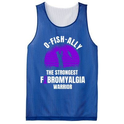 Funny Fishing Fibromyalgia Warrior Fisher Purple Ribbon Gift Mesh Reversible Basketball Jersey Tank