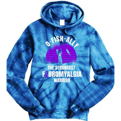 Funny Fishing Fibromyalgia Warrior Fisher Purple Ribbon Gift Tie Dye Hoodie