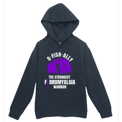 Funny Fishing Fibromyalgia Warrior Fisher Purple Ribbon Gift Urban Pullover Hoodie