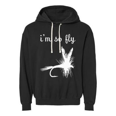 Fly Funny Fishing Garment-Dyed Fleece Hoodie